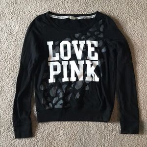 Black Victoria’s Secret Leopard Crew Neck